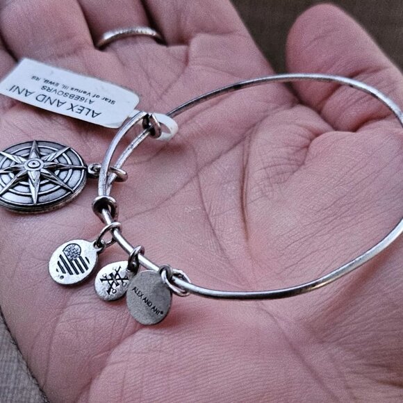 Star of Venus Alex And Ani Bracelet Silver Tone LOVE BEAUTY INSPIRATION Jewelry - Picture 4 of 11